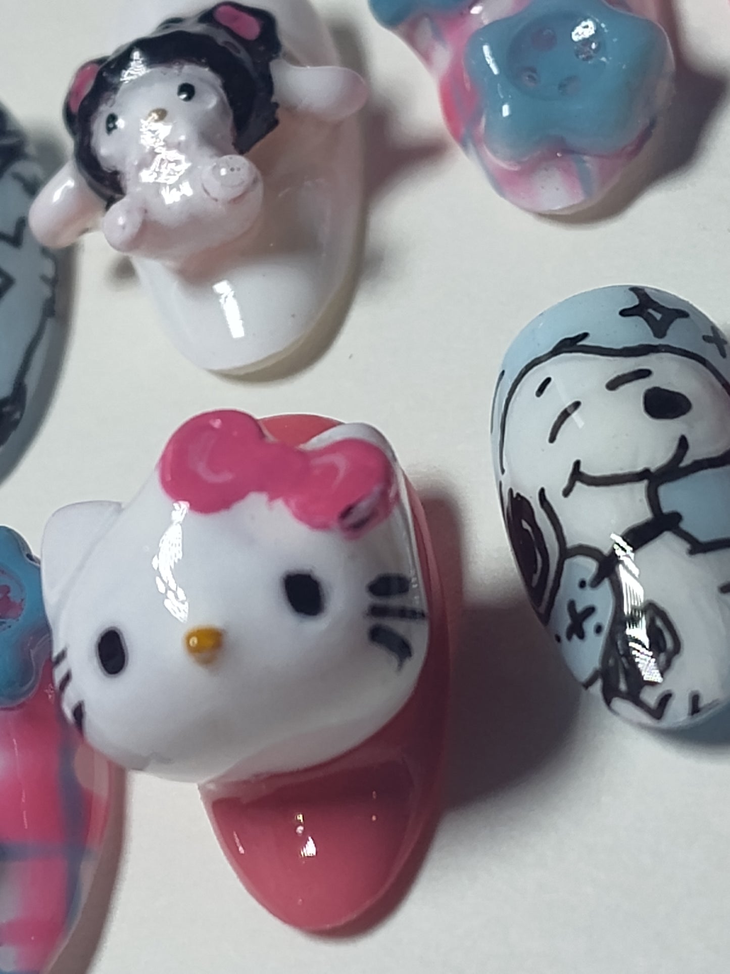 "Cotton Candy + Friends" Press Ons