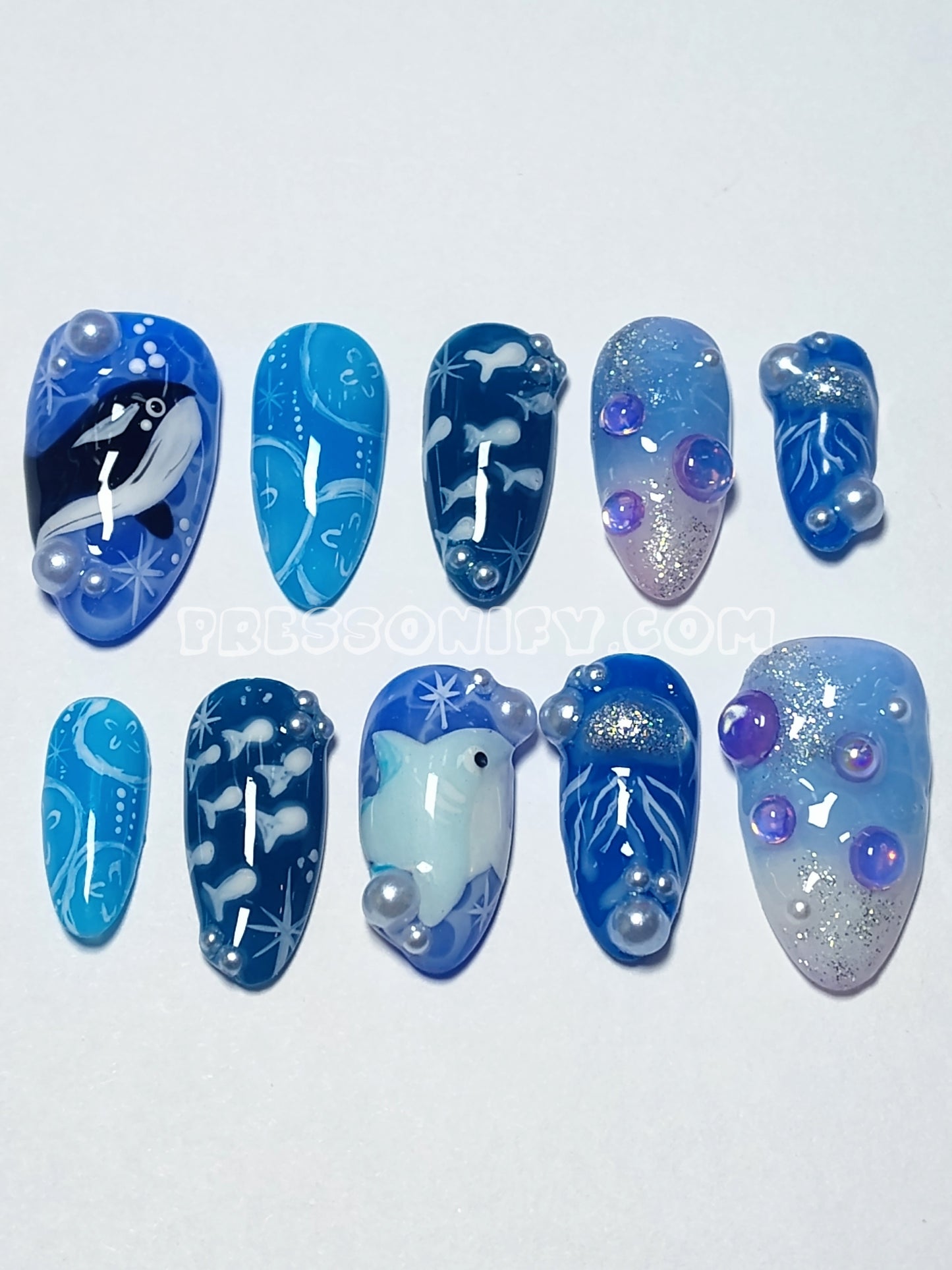 "Sea creature cuties" Press Ons ♡
