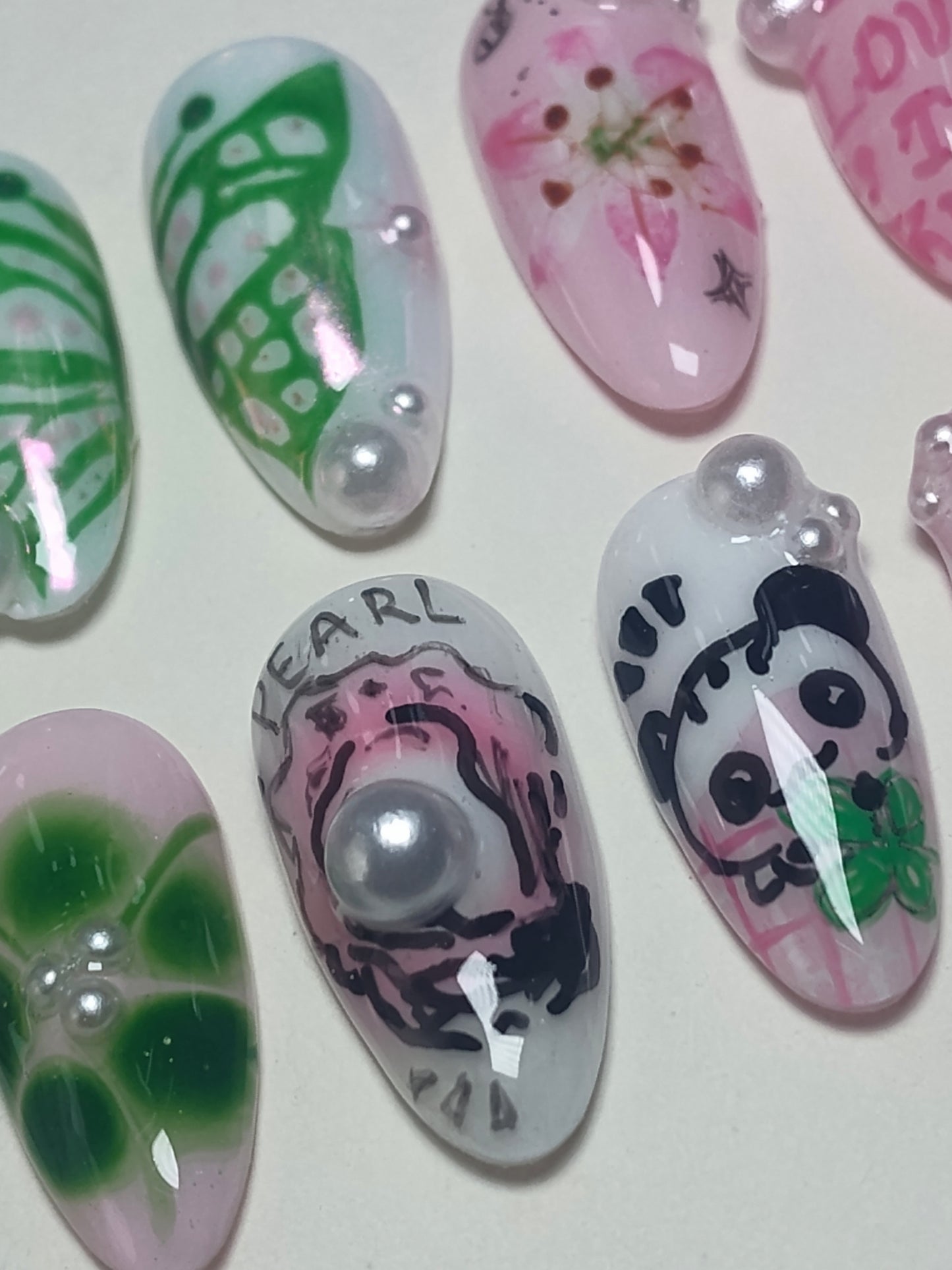 Kitty Cat Garden Press Ons ‧₊♡