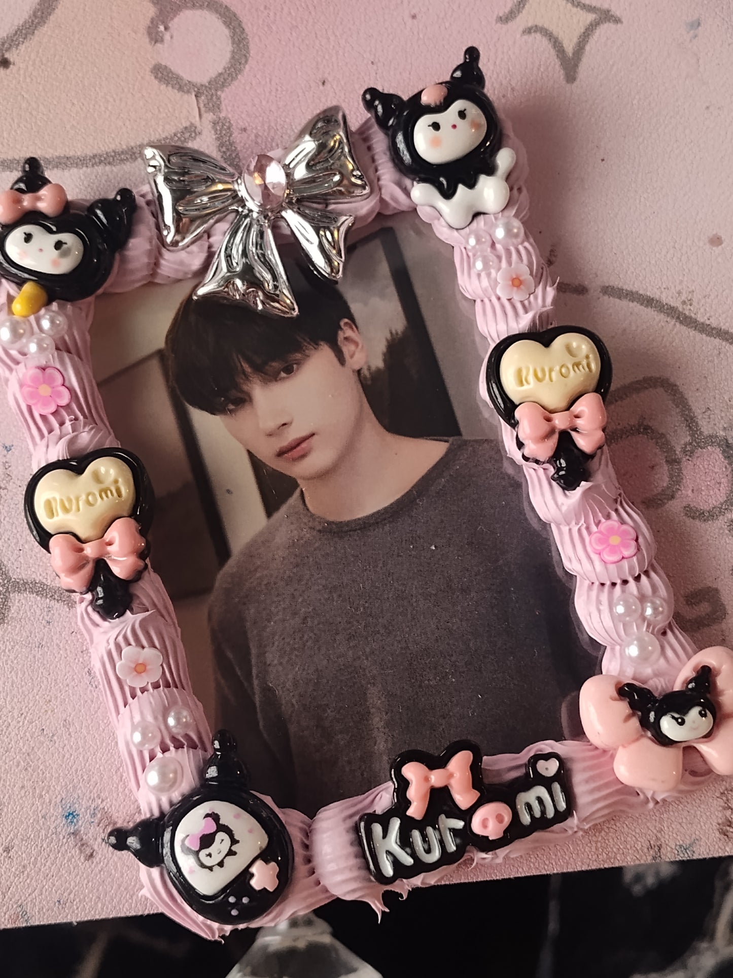 Pink cream kuromi deco toploader!