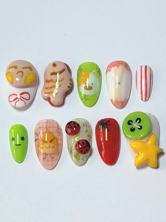 "Trinket Fellas" press on nails!