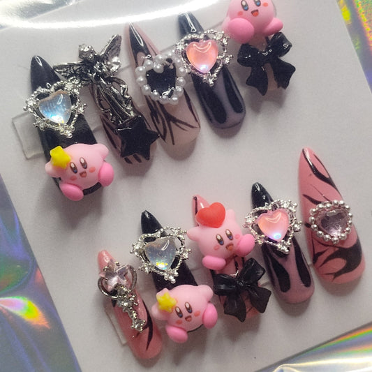 Kirby's Soft Goth Press Ons !!~ - Nailsby3lle.tm