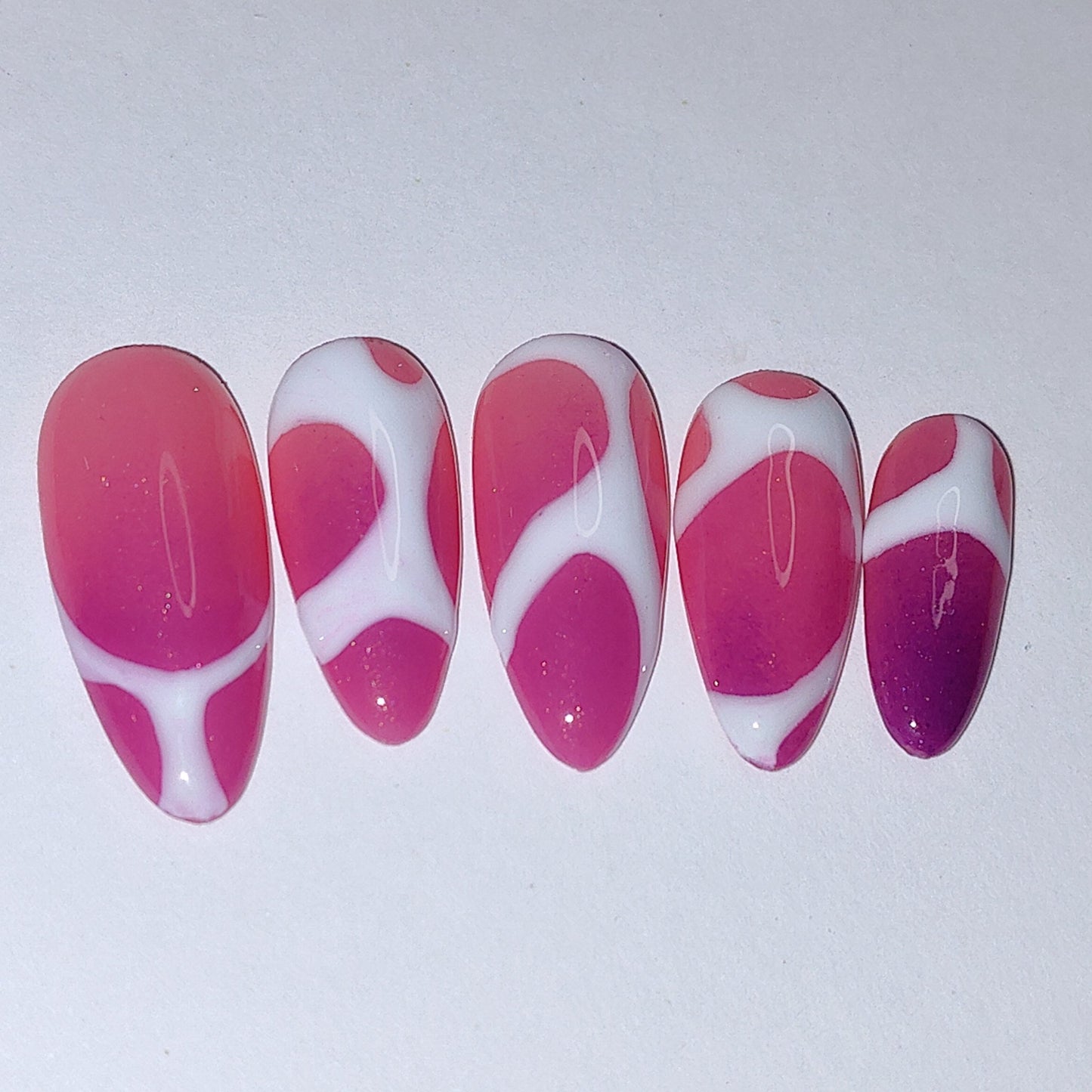 Pink Twighlight Swirl Press Ons !! - Nailsby3lle.tm