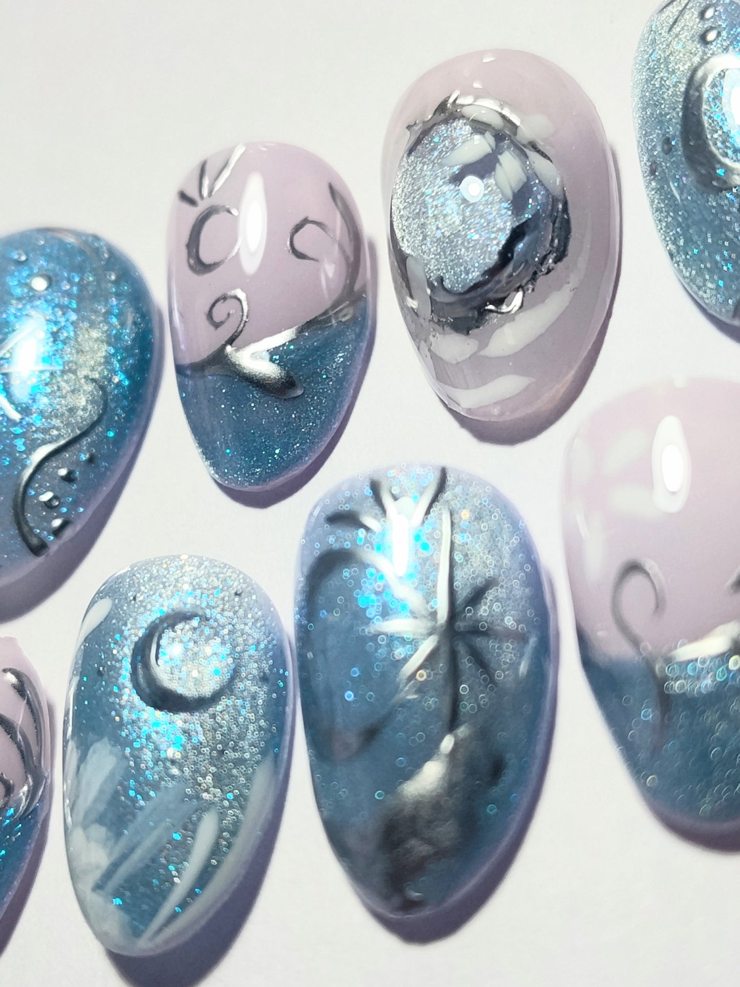 "Celestial Shimmer" Press Ons