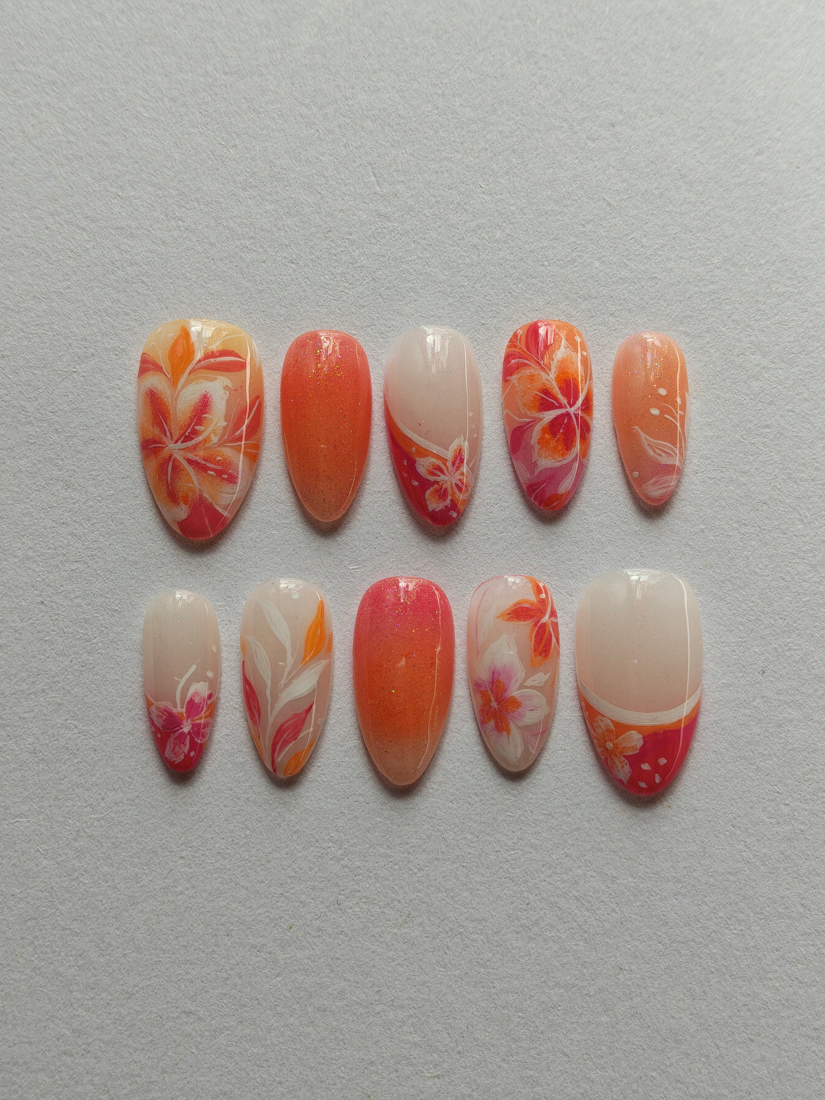 "Tropical Babe Lesbian Pride" Press ons