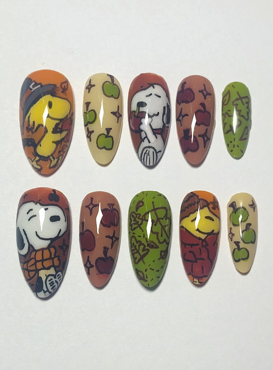 "Fall & Friends" Press Ons