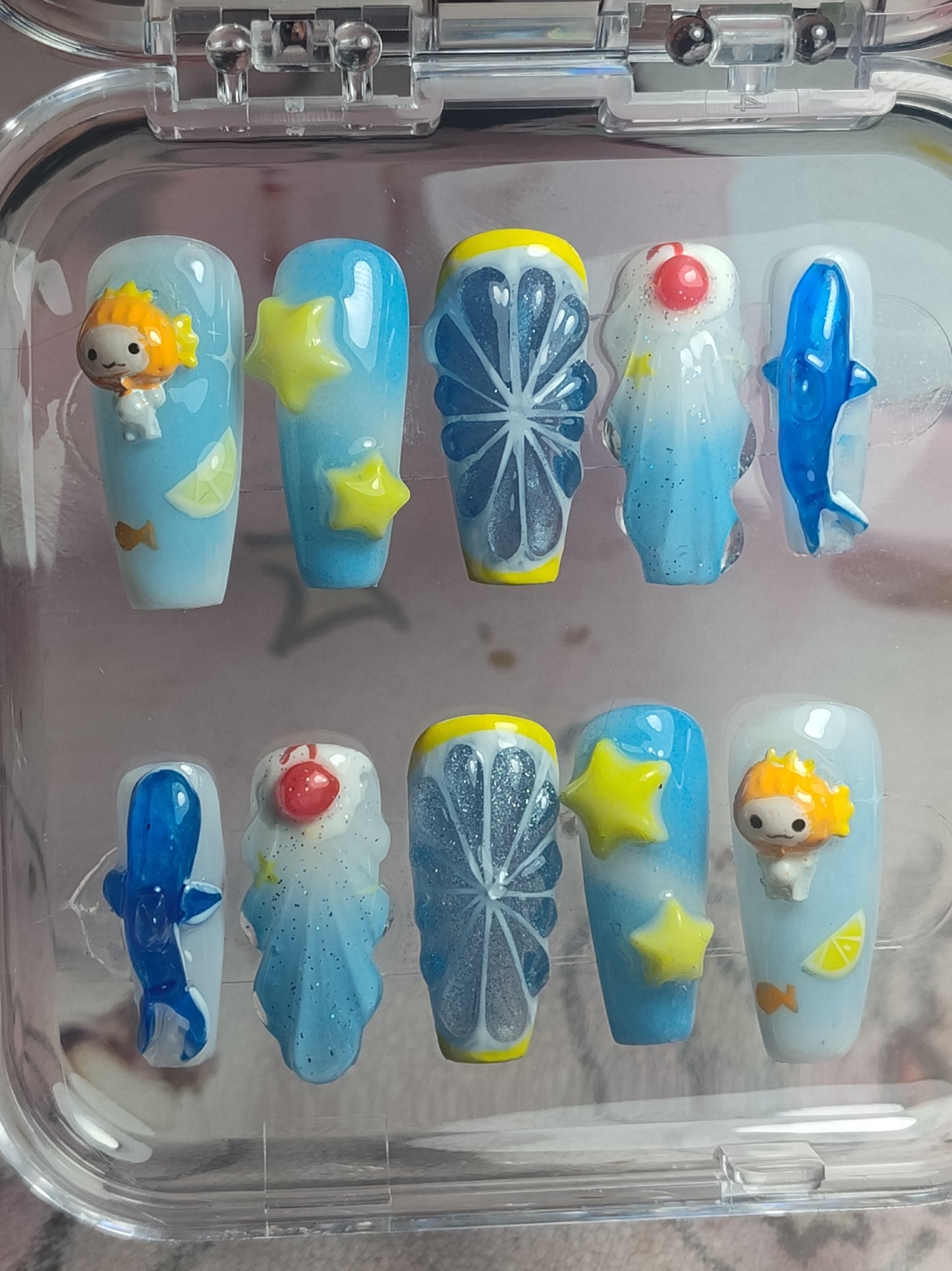 "Candy Ocean" Press Ons