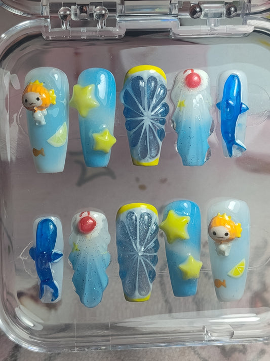 "Candy Ocean" Press Ons