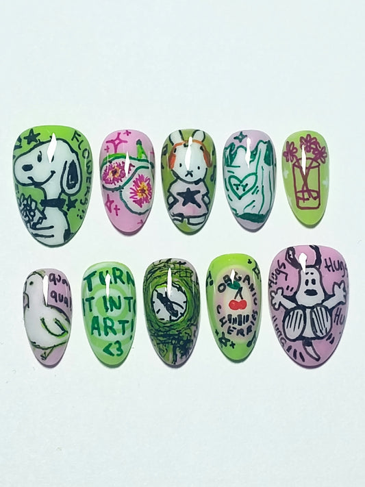 "Turn it Into Art" Press on nails