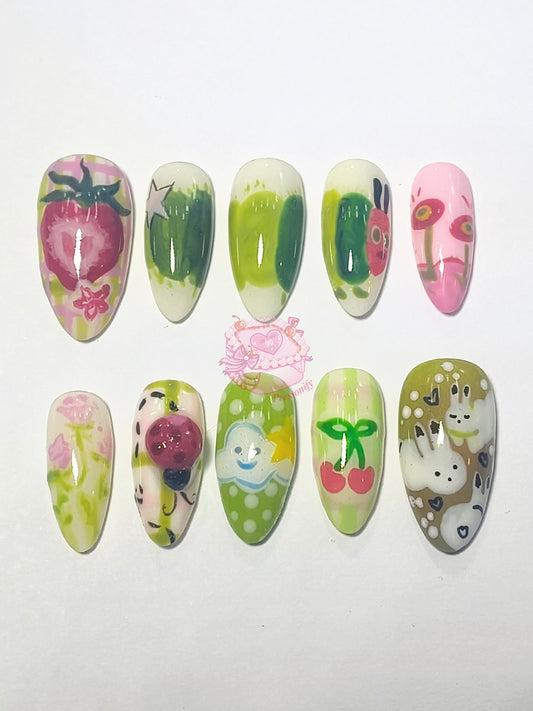 "Summer Days" Press Ons
