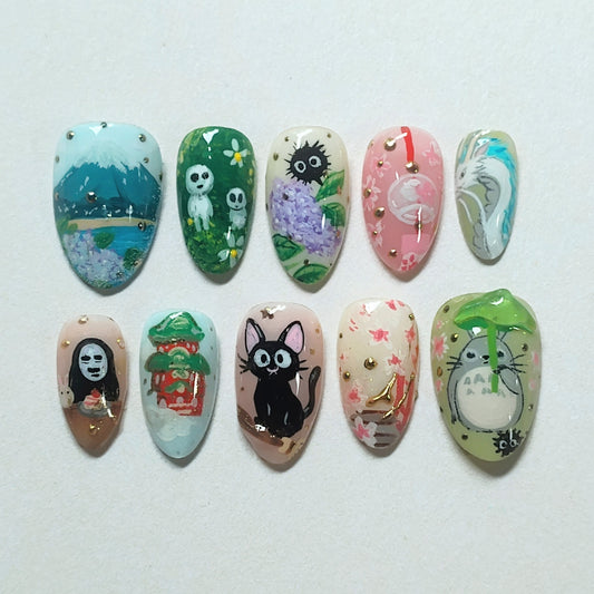 "Ghibli Garden Gathering" press ons