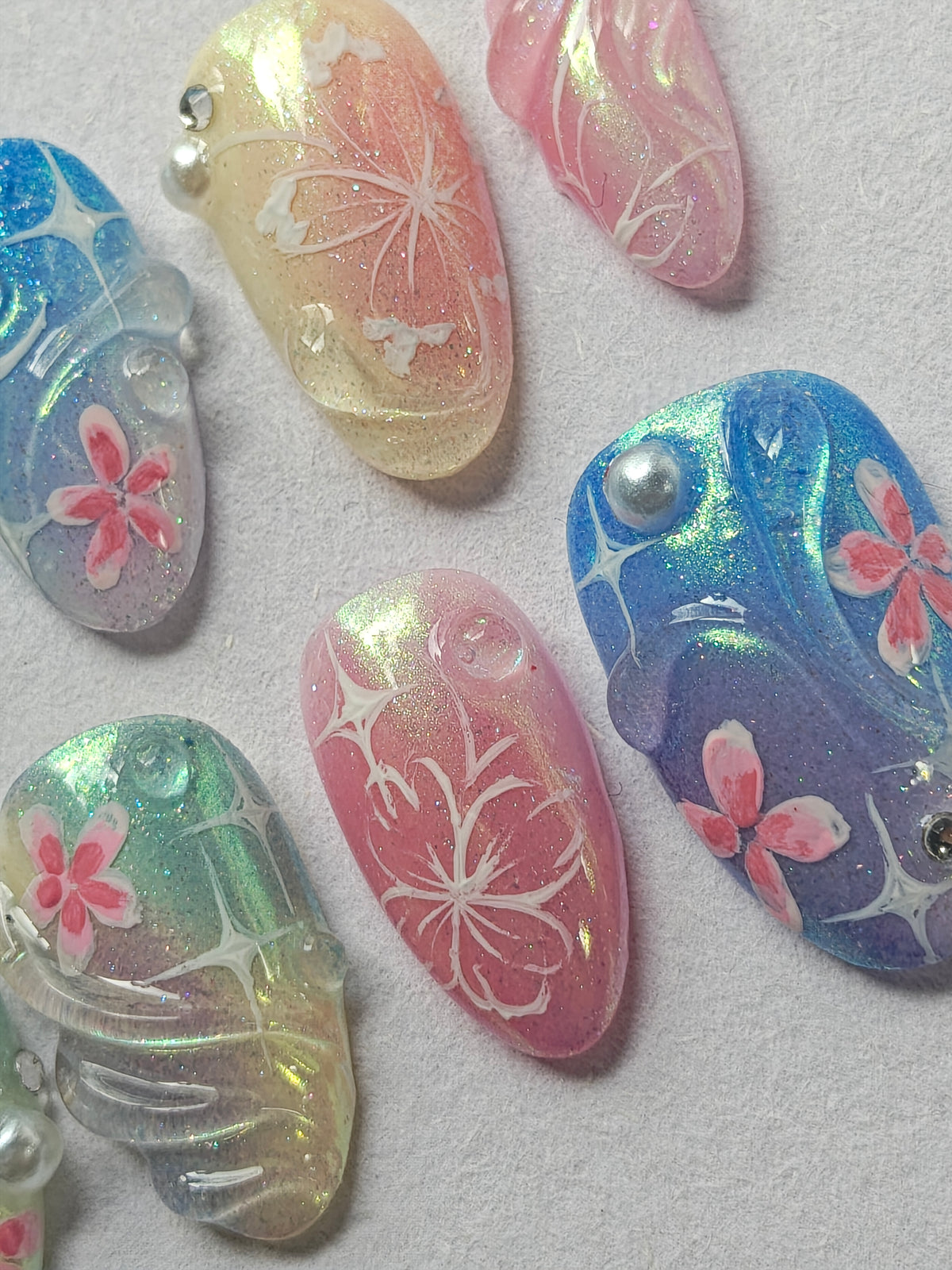 "Whimsical Waters" press ons