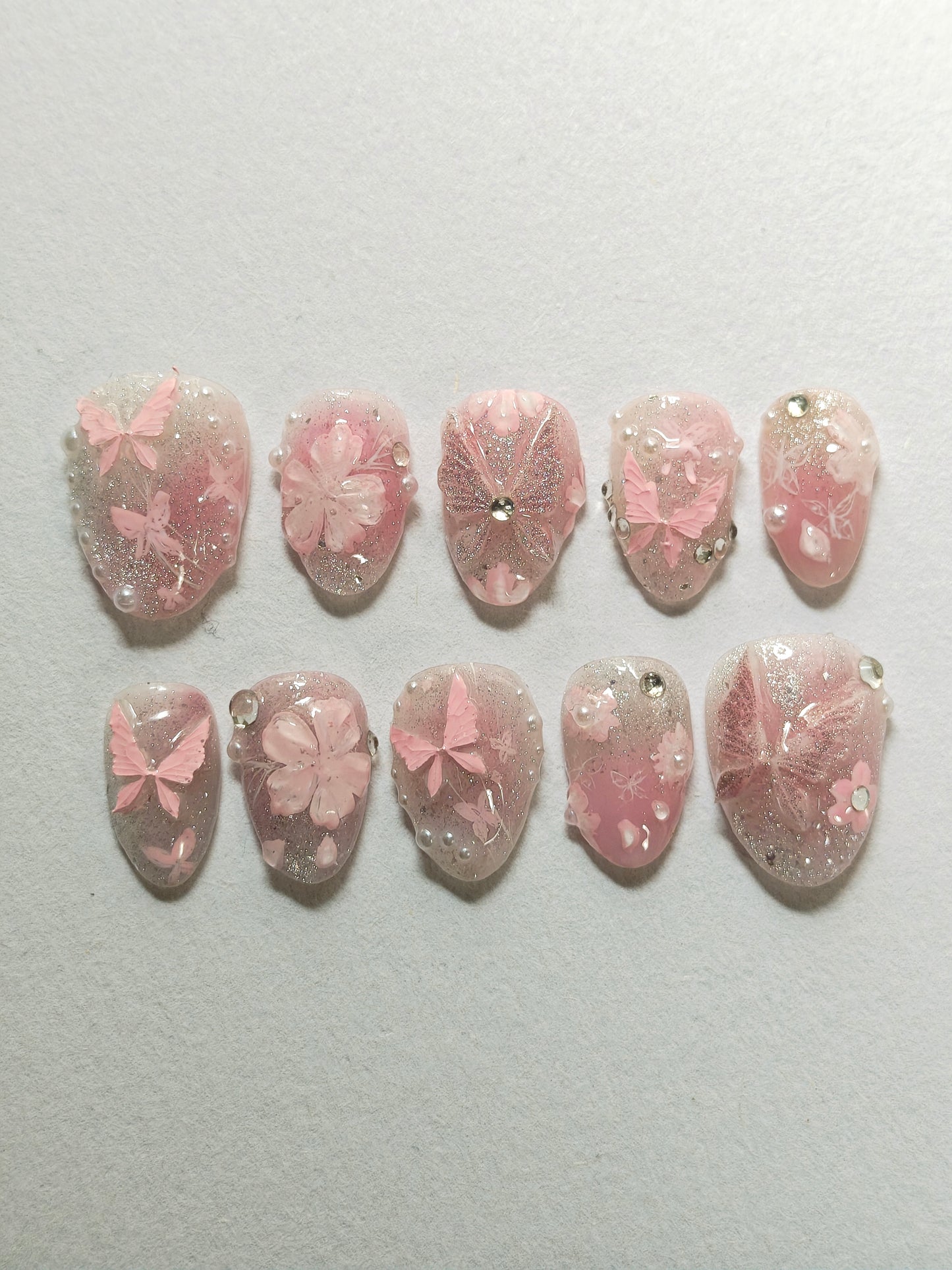 "Butterfly princess" press ons