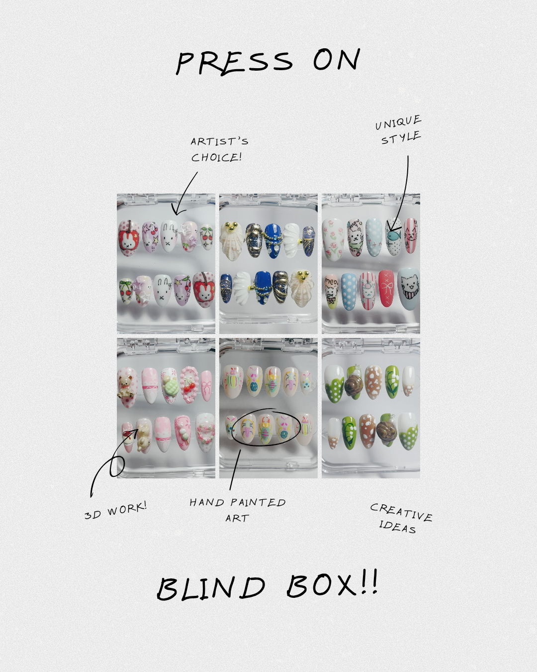Press on blind box!