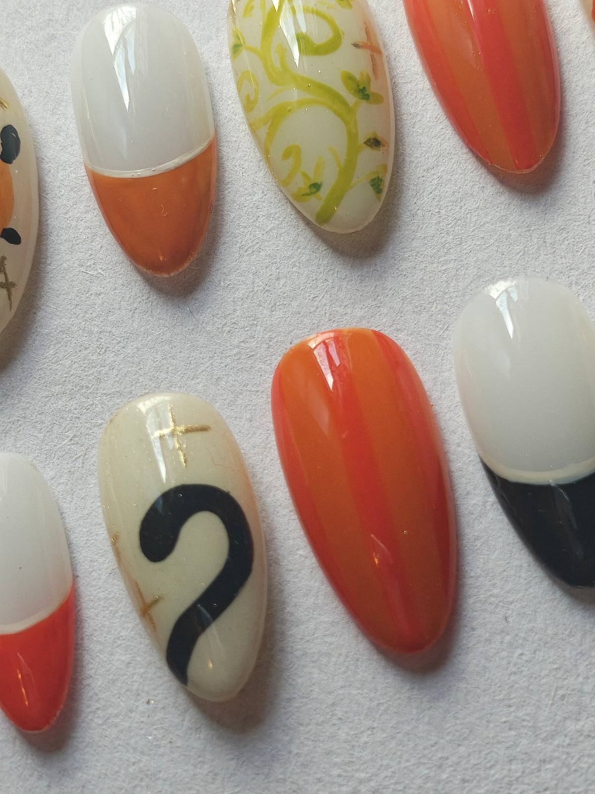 "Pumpkin Kitty" Press ons