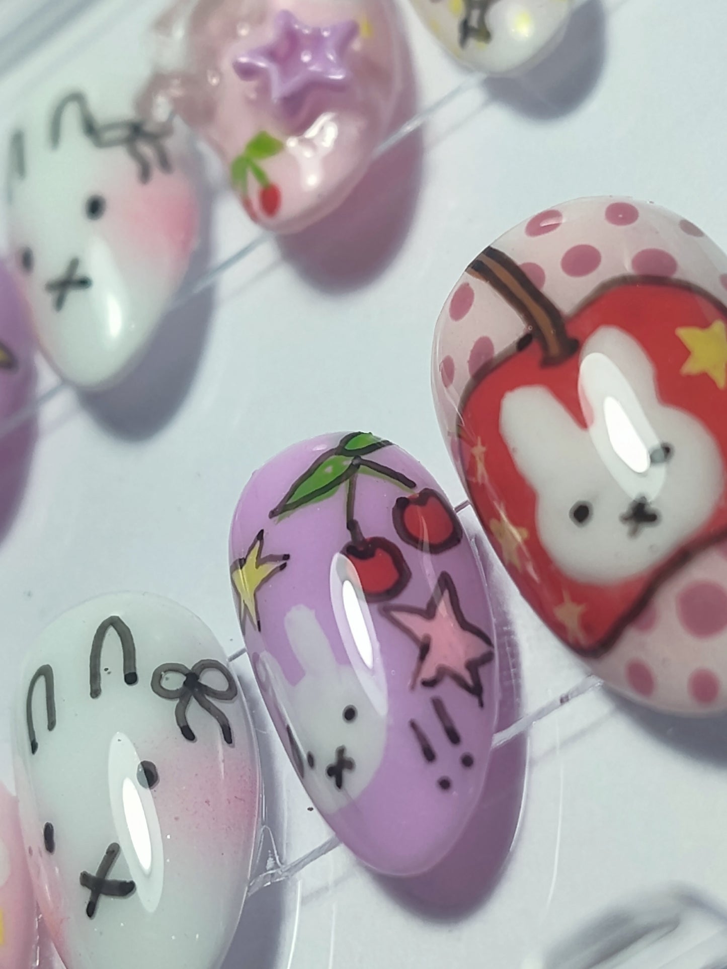 "Sweet Cherry Bomb Miffy" Press Ons