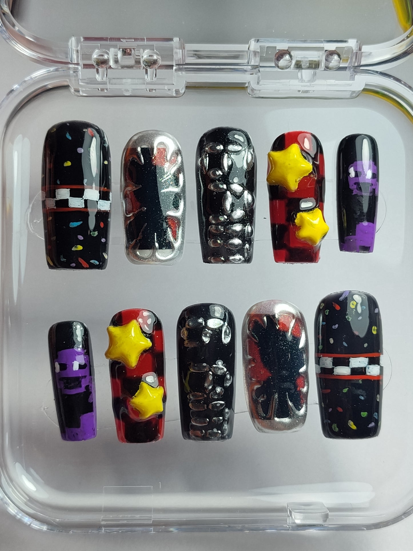 "Festive Freddy" FNAF inspired Press Ons