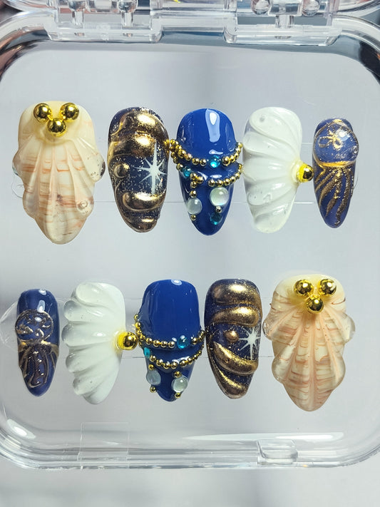 "Oceanic Jewelry Box" Press Ons