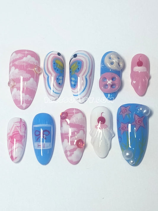 Cotton Candy Jelly Dream Press Ons
