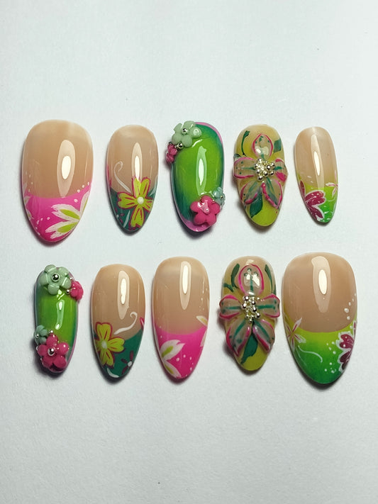 "Whimsy Flower Gardens" Press Ons