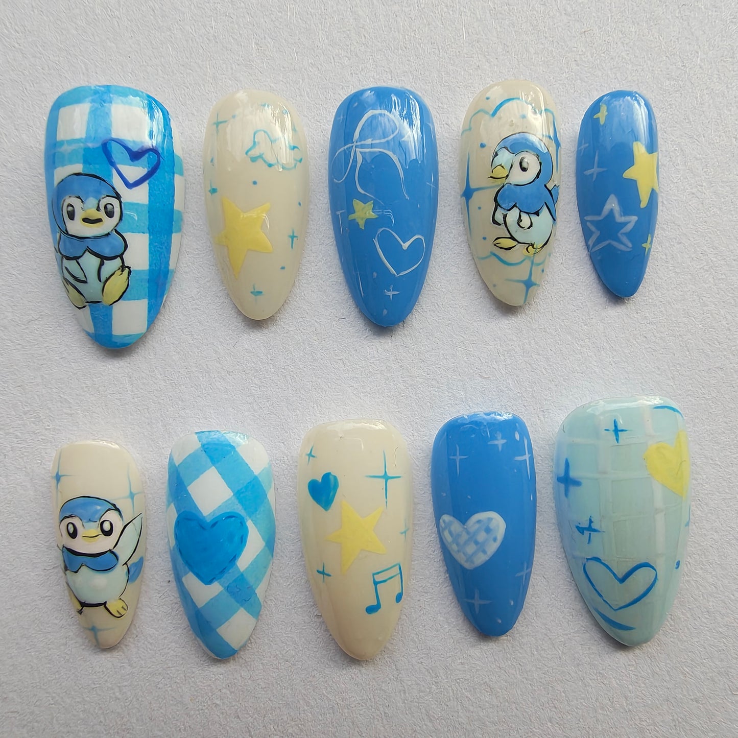 "Penguin Blue! " press ons
