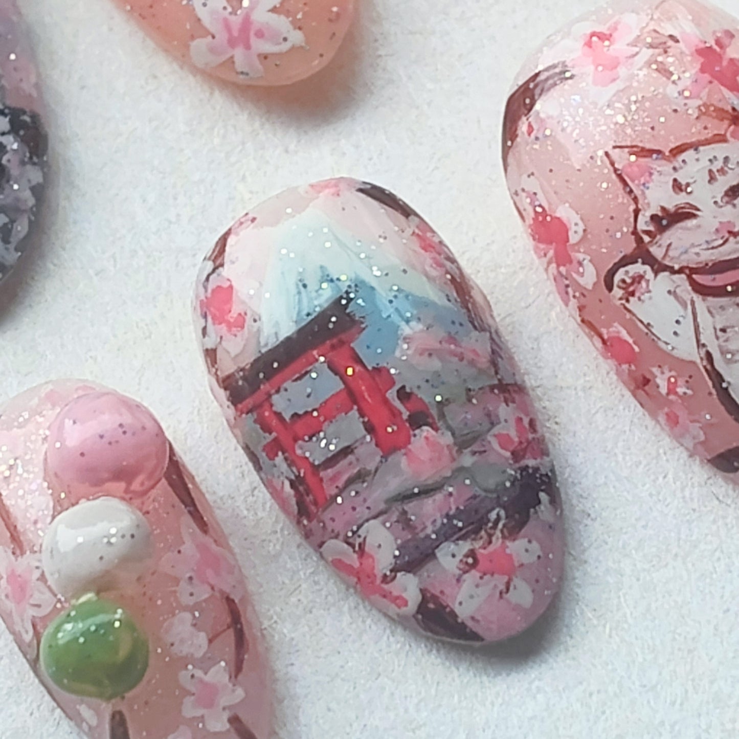 "Cherry Blossom Feeling" press ons