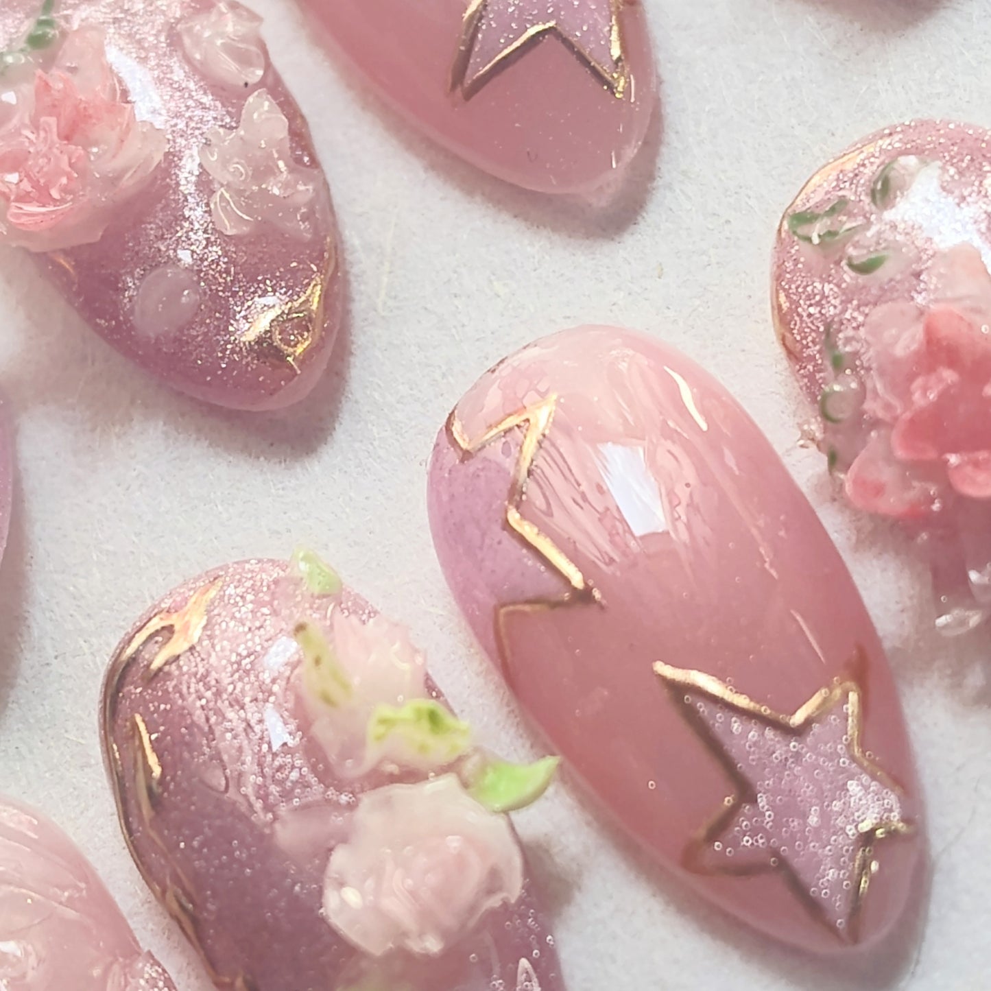 "Glitter Kitty!" press ons